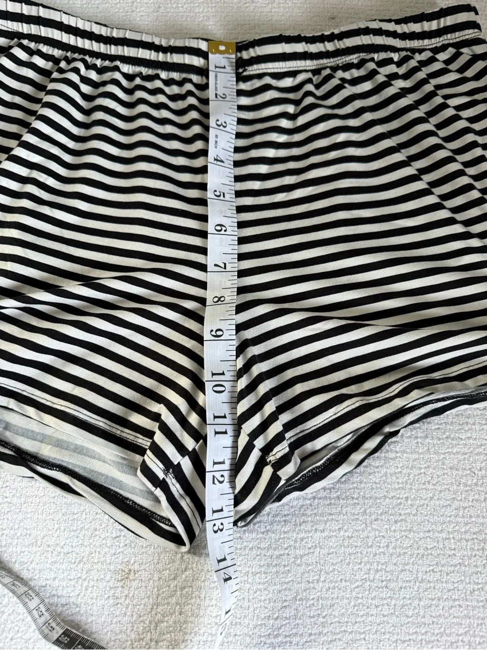 Cynthia Rowley Black and White Striped Sleep Shorts